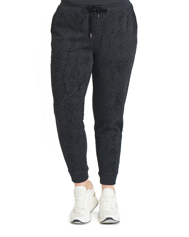 Front of plus size Tatiana Snake Print Jogger by Dex Plus | Dia&Co | dia_product_style_image_id:168450